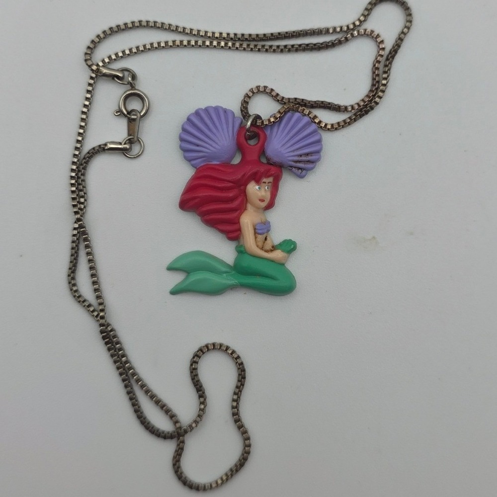 Disney Ariel The Little Mermaid Necklace OS Multi Fair Vintage Applause 1990s